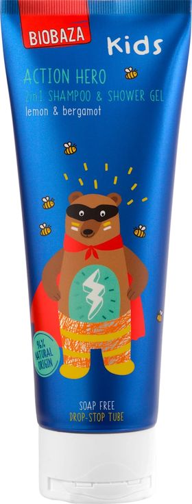 Biobaza 2-in-1 Body & Hair Action Hero Sanftes Duschgel & Shampoo