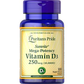 Puritan's Pride Vitamin D3 250 mcg (10.000 IU)