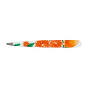 nippes Solingen Pinzette Citrus, schräg rostfrei, orange