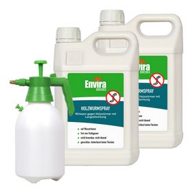 Envira Holzwurmspray mit Drucksprüher im Doppelpack