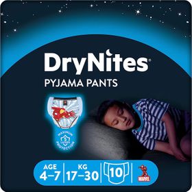 DryNites saugfähige Nachtwindeln bei Bettnässen, Für Jungen 4-7 Jahre