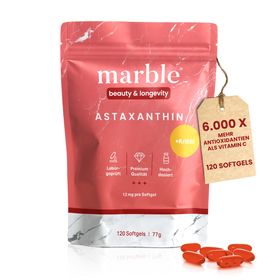 marble® Astaxanthin 12 mg + Krillöl – 120 Softgel Kapseln