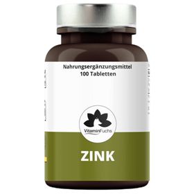 Zink Tabletten hochdosiert. Zinkbisglycinat für eine optimale Bioverfügbarkeit von VitaminFuchs