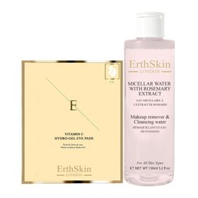 ErthSkin London Vitamin-C-Hydrogel-Augenpads + Mizellenwasser mit Rosmarinextrakt