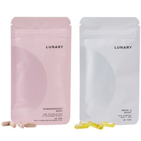 LUNARY Schwangerschaft Boost - 2x 30 Kapseln, mit Folsäure, Omega-3, Eisen, Vitamin D, Cholin