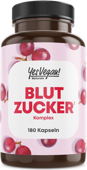 Yes Vegan Naturals Blutzucker Glukose Komplex Kapseln