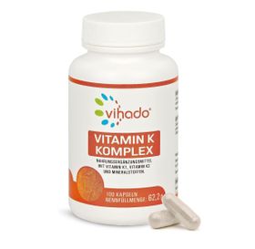 Vihado Vitamin K Komplex – Vitamin K2 MK7 mit Vitamin K1, Calcium und Vitamin D