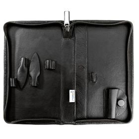 REMOS Etui "Boreas", echtes Leder, schwarz, leer