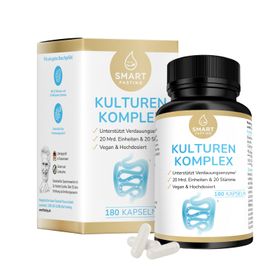Smart Fasting® Probiotika Kulturen Komplex - vegan - 20 Bakterienstämme - mit Calcium & Inulin