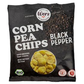 Werz Corn Pea Chips Black Pepper glutenfrei