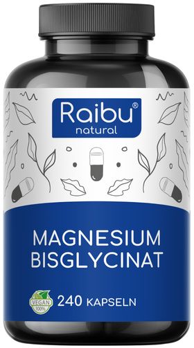 RAIBU Magnesiumbisglycinat (Magnesium Glycinat) 300 mg pro Tag– hoch bioverfügbar & chelatiert