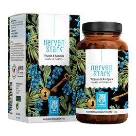 Vitamin B-Komplex  (B1-B12) mit 3 Kofaktoren aktiv hochdosiert - Nervenstark -NATURTREU®