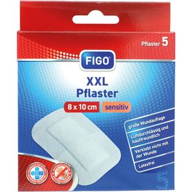 Figo Wundpflaster XXL Pflaster sensitiv 80x100mm weiß