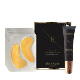 ErthSkin London Unter-Augen-Creme 24K Gold + Kollagen-Gold Unter-Augen-Patch 24K Gold