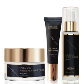 ErthSkin London Anti-Falten-Elixier-Serum + Nachtfeuchtigkeitscreme + Augencreme