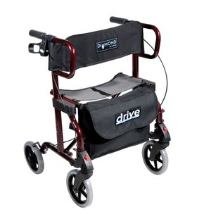 Rollator und Transportrollstuhl in Einem, Diamond Deluxe, optimal für Patienten mit Restkraft