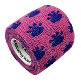 LisaCare selbstklebender Verband - Tatze Rosa - 5cm x 4,5cm