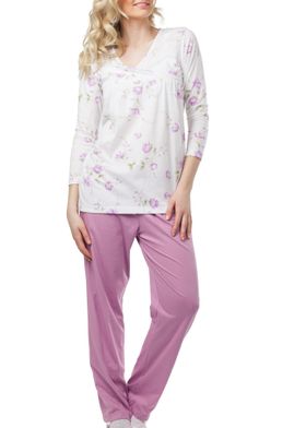 MYSANITY Still Pyjama,Langarm, Rosa