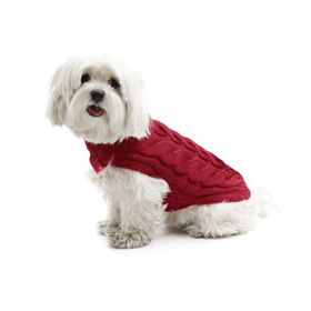 Fashion Dog Hunde-Strickpullover mit Zopfmuster