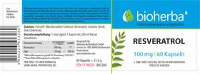 Bioherba Resveratrol Kapseln