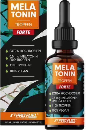 ProFuel - Melatonin Tropfen FORTE (30 ml) - 1100 Tropfen mit je 0,5 mg Melatonin