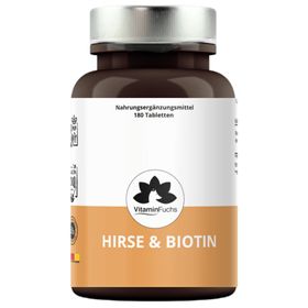 Hirse Biotin - 180 Tabletten - Unterstützung für Haut, Haare & Nägel