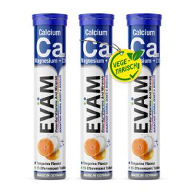 EVÄM Calcium + Magnesium + D3 Brausetabletten - 3 Set