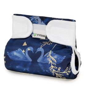 T-TOMI Orthopädisches Spreizhöschen für breites Wickeln - klettverschluss Swan lake (3-6 kg)