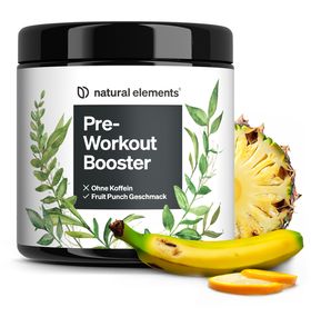 natural elements Pre-Workout Booster ohne Koffein Fruit Punch