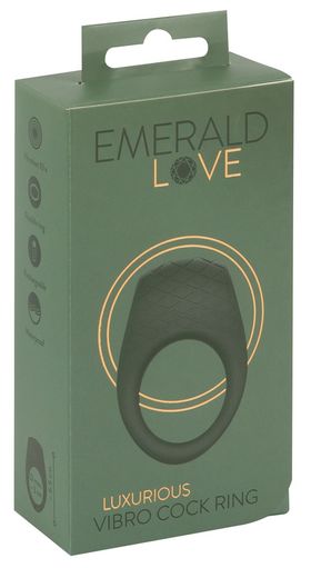 Vibro-Penisring „Luxurious“ | Mit Klitoris-/Hoden-Stimulator, 10 Modi | Emerald Love