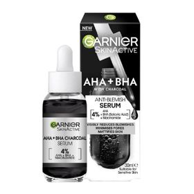 Garnier Anti-Pickel Serum mit Kohle, Vegane Formel mit 4% Niacinamid + AHA + BHA