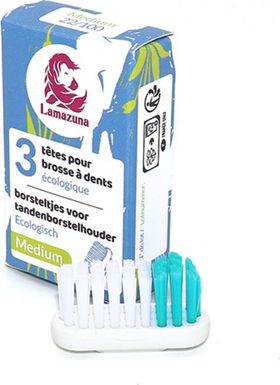 Lamazuna Organic Ersatzköpfe für Wechselzahnbürste Klick It Mittel