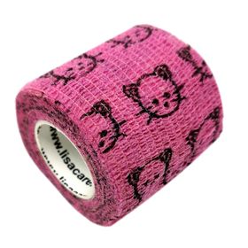 LisaCare selbstklebender Verband - Katze rosa - 5cm x 4,5cm