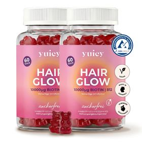 yuicy® Hair Glow – Biotin Gummibärchen für gesunde Haare & zur Unterstützung bei Haarausfall
