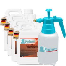 FUTUM 4x2L Zecken- / Mückenspray + 2L Sprüher