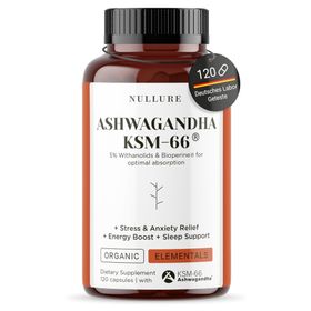 Nullure Bio Ashwagandha KSM-66 + Kapseln