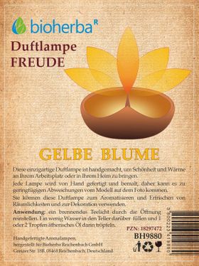 Bioherba Duftlampe Gelbe Blume Freude