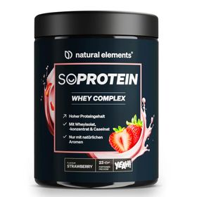natural elements SoProtein Whey Complex Erdbeere