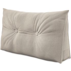 ELONEO Rückenkissen – Keilkissen fürs Bett & Sofa, abnehmbarer Bezug, praktisches Seitenfach Handy