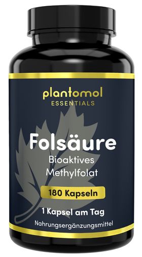 plantomol® Essentials - Quatrefolic® Folsäure Kapseln - 400µg bioaktives L-5-Methyltetrahydrofolat