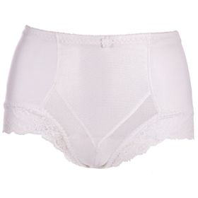 MYSANITY Postpartum Miederhose mit Spitzeneinsätzen Weiß