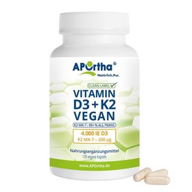Veganes Vitamin D3 4.000 IE + Vitamin K2 MK-7 Cyclo® 200 µg - Kapseln