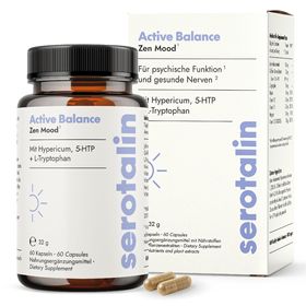 serotalin Active Balance Zen Mood | Johanniskraut, Griffonia & B-Vitaminen | Nerven & Psyche | Vegan