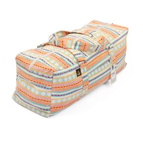 ETHNO Collection: Yoga Kit Bag Jacquard-Webstoff, apricot-hellblau gemustert