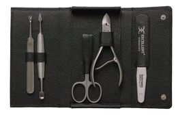 Excellent Solingen Maniküre Etui 5 teilig aus Echtleder