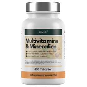 EXVital® Multivitamin & Mineralien Tabletten, 27 Wirkstoffe, 13 Monate Vorrat