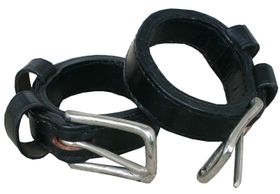 Trageaugen aus Leder, schwarz, Paar