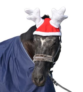 AMKA Winter Rentiermütze Weihnachten Pferde Rentiergeweih Ohrenschutz