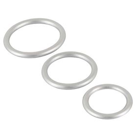 3-teiliges Penisring-Set „Metallic Silicone Cock Ring Set“ | You2Toys