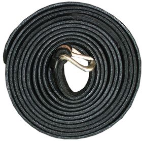 Ansenriemen  3,2 Meter lang, schwarz aus Leder STÜCK